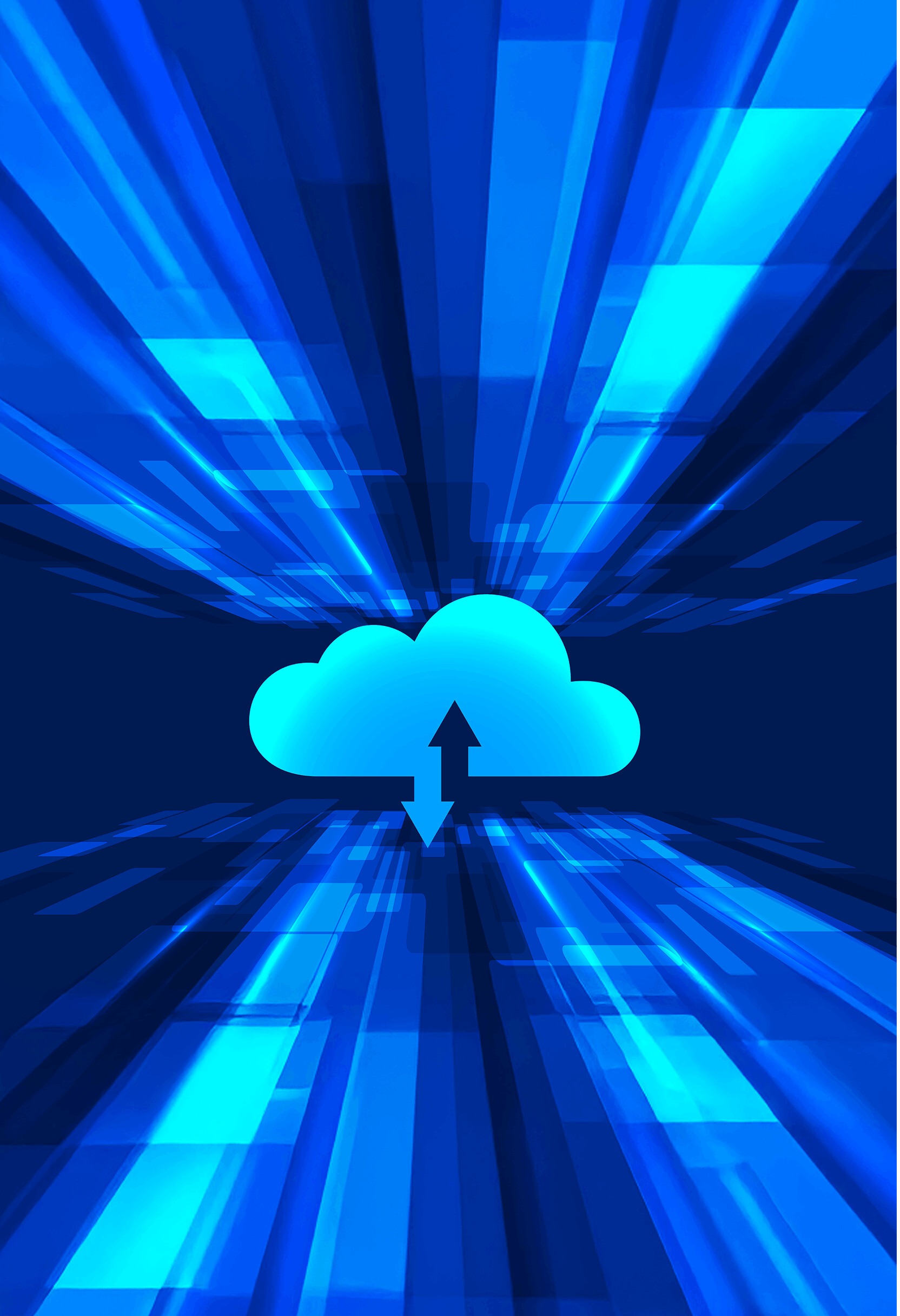 Cloud data transfer icon representing secure cloud migration and data movement